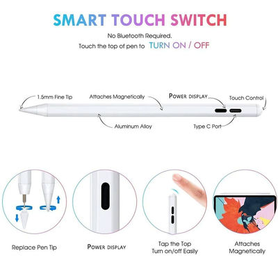 Personalised Aluminum LCD Writing Tablet Pen Palm Rejection Stylus For Ipad
