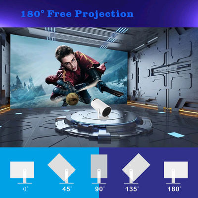 8G ROM Storage 4K HD Projector with Quad-core ARM Cortex-A53 CPU and Mali-G31 GPU