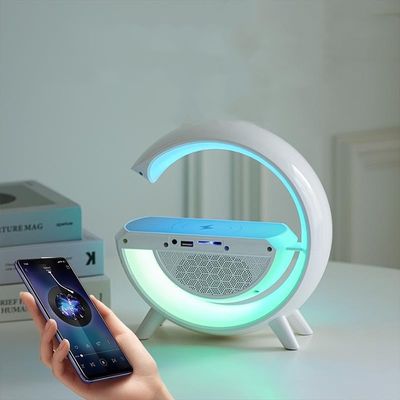 10W Wireless Charging Power Wireless Bluetooth Speaker White Plastic Wireless